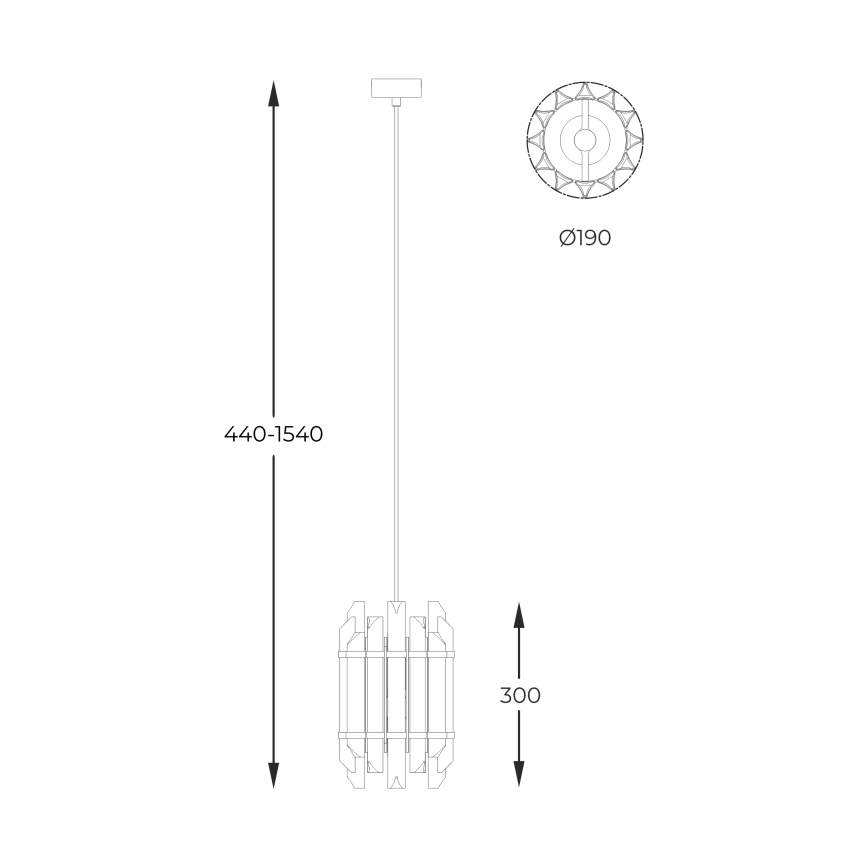 Zuma Line - Chandelier on a string 1xE14/40W/230V gold