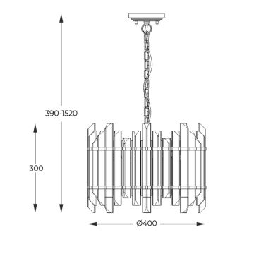 Zuma Line - Chandelier on a chain 6xG9/42W/230V gold