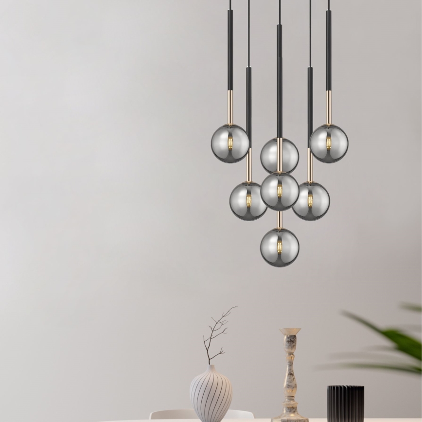 Zuma Line - Chandelier on a string 7xG9/4W/230V black