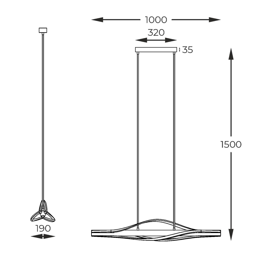 Zuma Line - LED Chandelier on a string LED/30W/230V