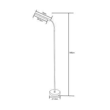 Zuma Line - LED Dimmable floor lamp LED/10W/230V 3000/4500/6500K black