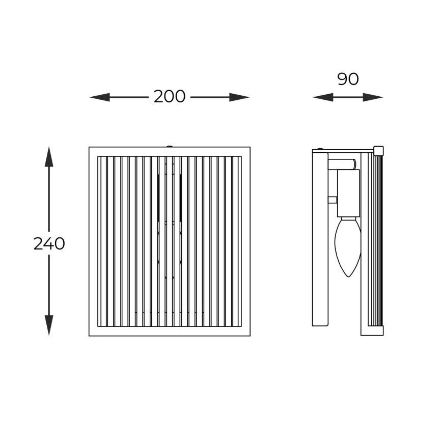 Zuma Line - Wall light 1xE14/60W/230V chrome