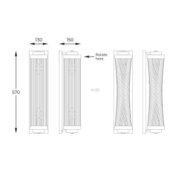 Zuma Line - Wall light 2xE14/60W/230V chrome